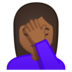 Woman Facepalming: Medium-Dark Skin Tone