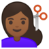 Woman Getting Haircut: Medium-Dark Skin Tone