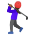 Woman Golfing: Medium-Dark Skin Tone