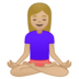 Woman in Lotus Position: Medium-Light Skin Tone