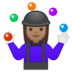 Woman Juggling: Medium Skin Tone