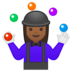 Woman Juggling: Medium-Dark Skin Tone