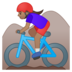 Woman Mountain Biking: Medium Skin Tone