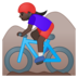 Woman Mountain Biking: Dark Skin Tone