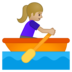Woman Rowing Boat: Medium-Light Skin Tone