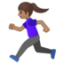 Woman Running: Medium Skin Tone