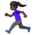 Woman Running: Dark Skin Tone