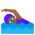 Woman Swimming: Medium-Dark Skin Tone