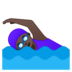 Woman Swimming: Dark Skin Tone