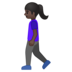 Woman Walking: Dark Skin Tone