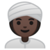 Woman Wearing Turban: Dark Skin Tone