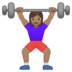 Woman Lifting Weights: Medium Skin Tone