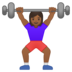 Woman Lifting Weights: Medium-Dark Skin Tone