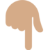 Backhand Index Pointing Down: Medium Skin Tone