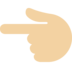 Backhand Index Pointing Left: Medium-Light Skin Tone