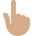 Backhand Index Pointing Up: Medium Skin Tone