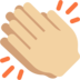 Clapping Hands: Medium-Light Skin Tone