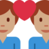 Couple with Heart: Man, Man, Medium Skin Tone
