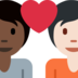 Couple with Heart: Person, Person, Dark Skin Tone, Light Skin Tone