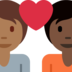 Couple with Heart: Person, Person, Medium-Dark Skin Tone, Dark Skin Tone