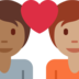 Couple with Heart: Person, Person, Medium-Dark Skin Tone, Medium Skin Tone