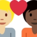 Couple with Heart: Person, Person, Medium-Light Skin Tone, Dark Skin Tone