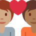 Couple with Heart: Person, Person, Medium Skin Tone, Medium-Dark Skin Tone