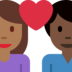 Couple with Heart: Woman, Man, Medium-Dark Skin Tone, Dark Skin Tone