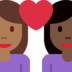 Couple with Heart: Woman, Woman, Medium-Dark Skin Tone, Dark Skin Tone