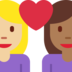 Couple with Heart: Woman, Woman, Medium-Light Skin Tone, Medium-Dark Skin Tone