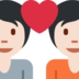 Couple with Heart: Light Skin Tone