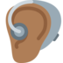 Ear with Hearing Aid: Medium-Dark Skin Tone