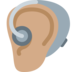 Ear with Hearing Aid: Medium Skin Tone