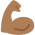 Flexed Biceps: Medium-Dark Skin Tone