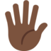 Hand with Fingers Splayed: Dark Skin Tone