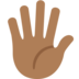 Hand with Fingers Splayed: Medium-Dark Skin Tone