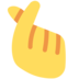 Hand with Index Finger and Thumb Crossed