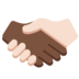 Handshake: Dark Skin Tone, Light Skin Tone