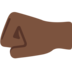 Left-Facing Fist: Dark Skin Tone