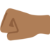 Left-Facing Fist: Medium-Dark Skin Tone