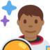 Man Astronaut: Medium-Dark Skin Tone