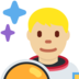 Man Astronaut: Medium-Light Skin Tone