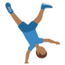 Man Cartwheeling: Medium-Dark Skin Tone