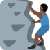 Man Climbing: Dark Skin Tone