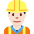 Man Construction Worker: Light Skin Tone