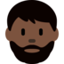 Man: Dark Skin Tone, Beard