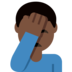 Man Facepalming: Dark Skin Tone