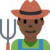 Man Farmer: Dark Skin Tone