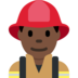 Man Firefighter: Dark Skin Tone