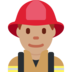 Man Firefighter: Medium Skin Tone